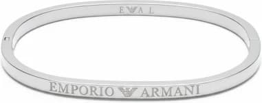 Emporio Armani 112246 montre femme, bracelet jonc acier argenté taille L