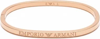 Emporio Armani 112244 montre femme, bracelet jonc acier plaqué or rose taille L