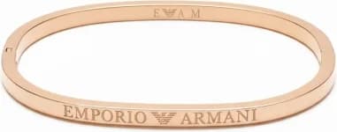 Emporio Armani 112245 montre femme, bracelet jonc acier plaqué or rose taille M
