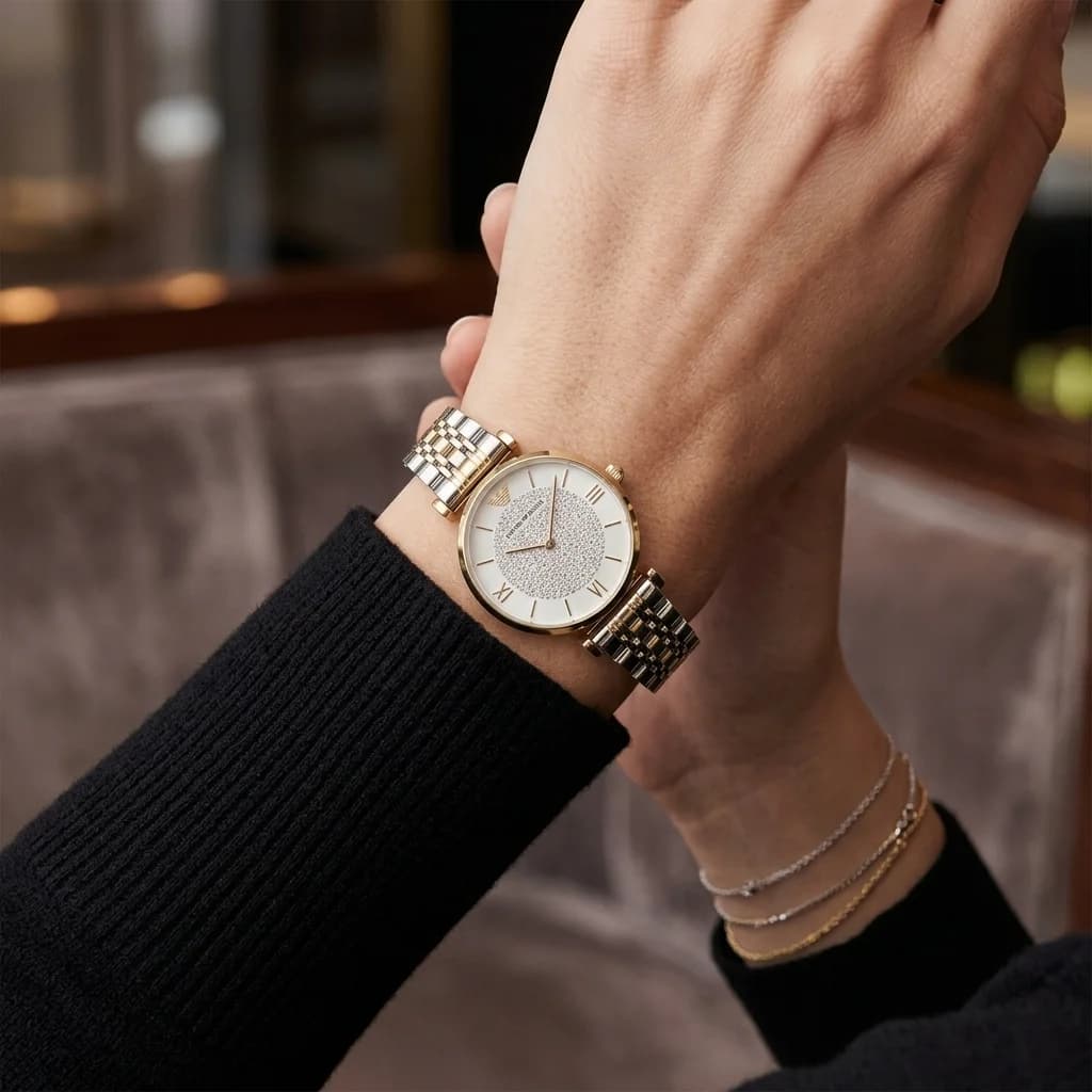 Maillons et fermoir du bracelet acier, Emporio Armani AR8031