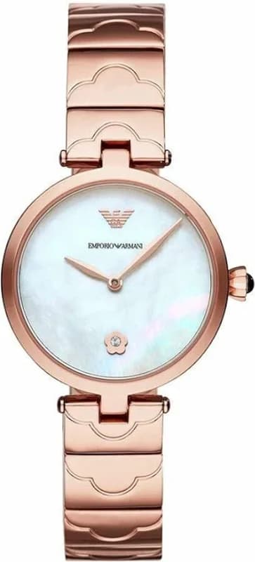 Emporio Armani AR11236 montre femme, acier or rose, cadran nacre