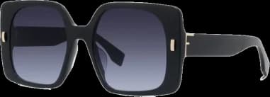 Fendi FE40036U 01W montre, forme carrée avec verres noirs