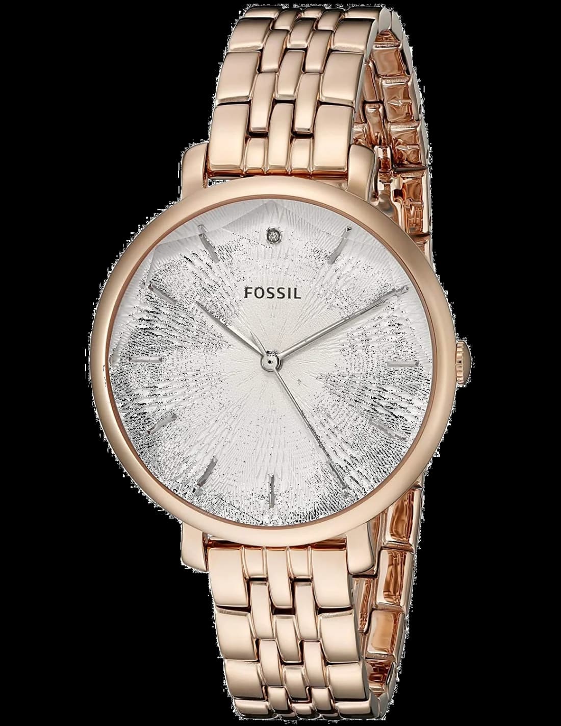Fossil ES3860 Jacqueline Rose Gold and Leather Women's Watch vue 2
