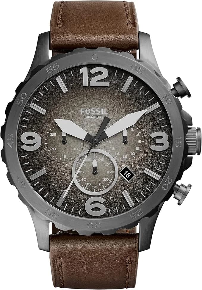 Montre Fossil JR1424 homme cadran marron bracelet cuir