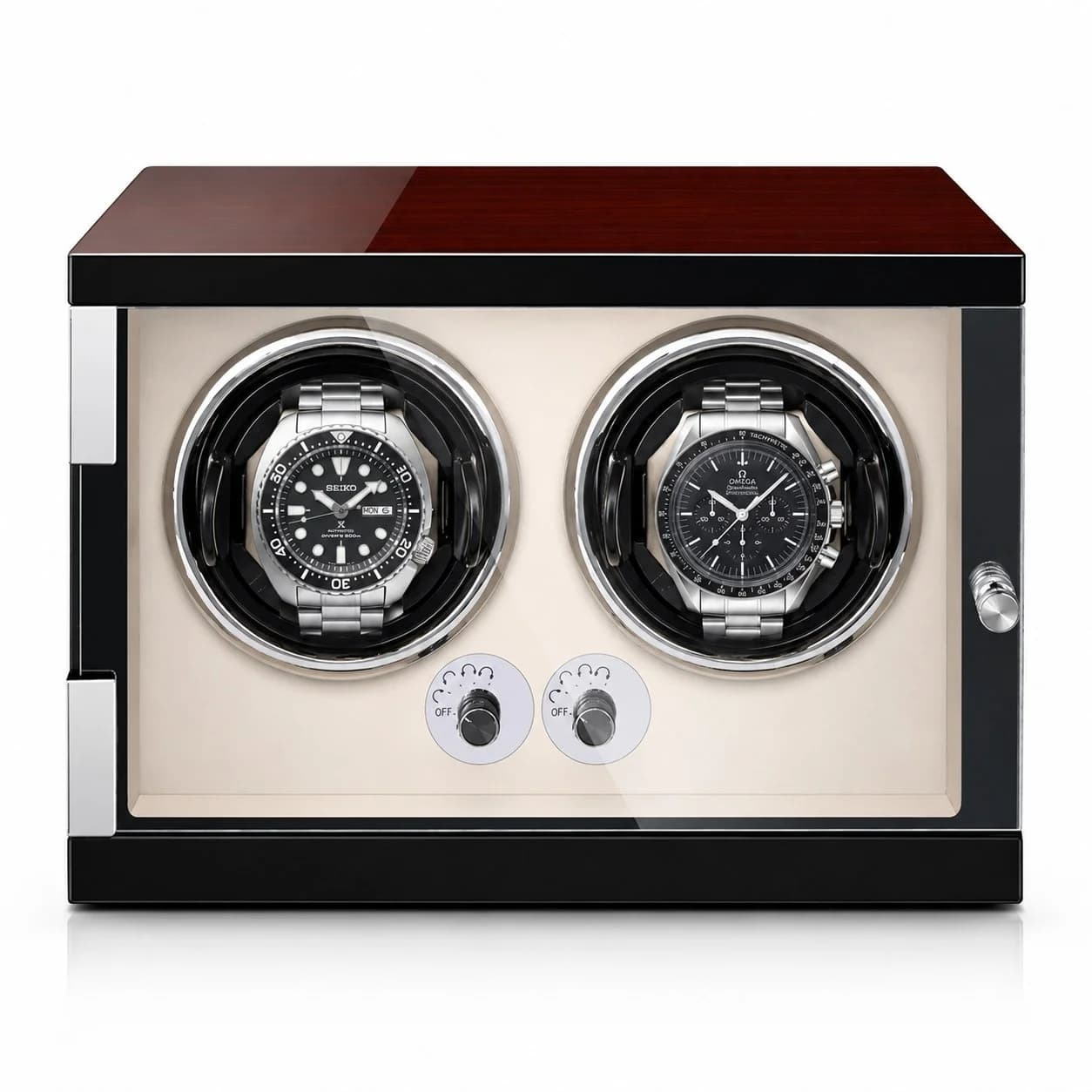 Gasmann 260520-27 montre, remontoir automatique en bois ébène pour 2 montres