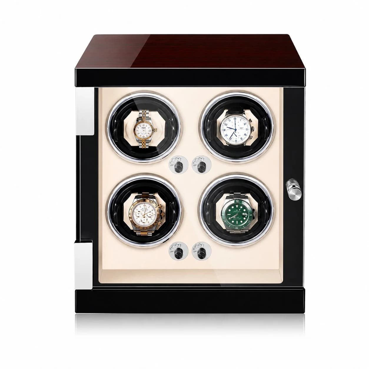 Gasmann 260520-28 montre, remontoir automatique en bois ébène pour 4 montres