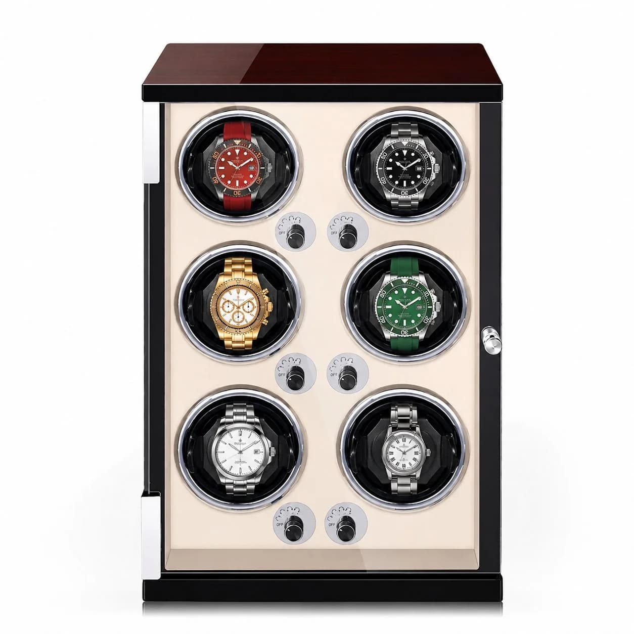Gasmann 260520-29 montre, remontoir automatique en bois ébène pour 6 montres