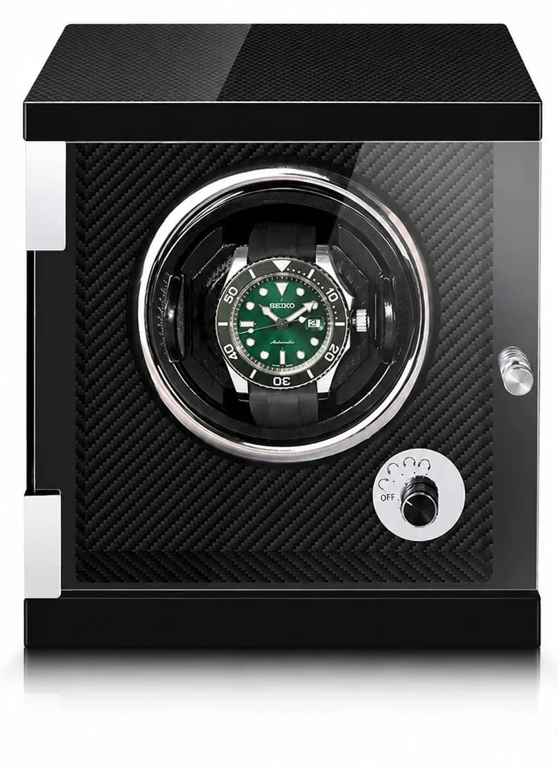 Gasmann 260520-31 montre, remontoir en fibre de carbone noir laqué