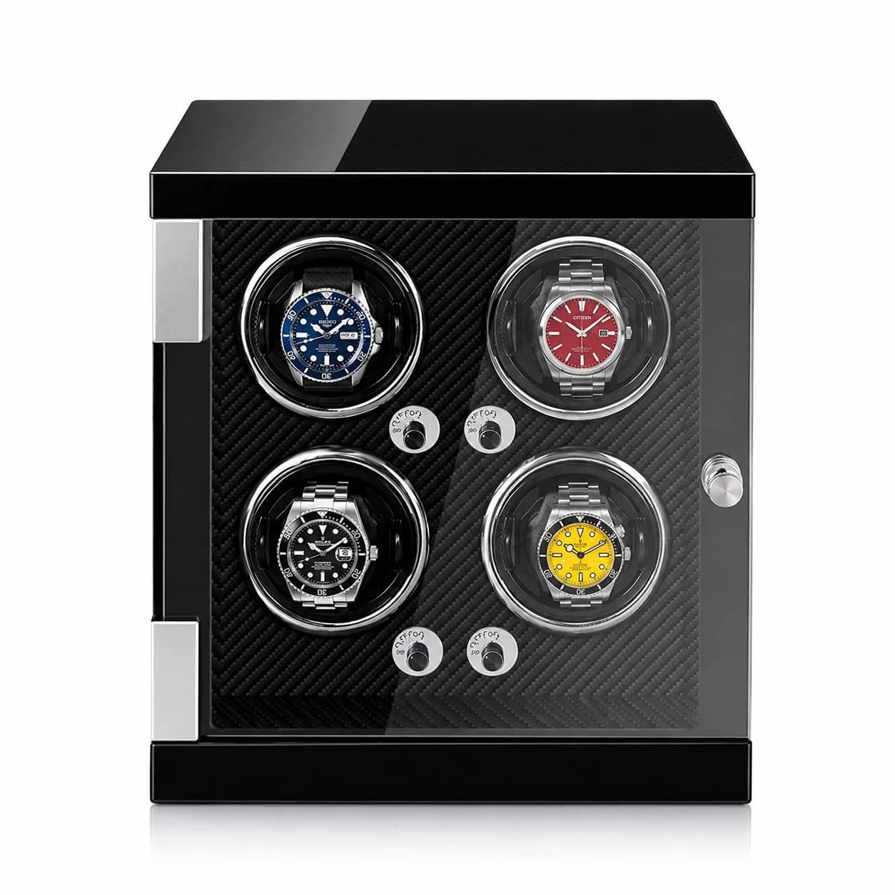 Gasmann 260520-33 montre, remontoir 4 montres fibre de carbone noir