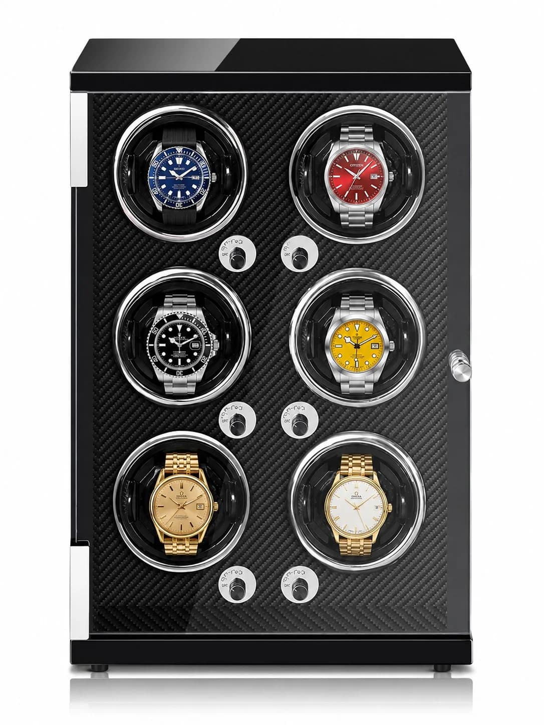 Gasmann 260520-34 montre, remontoir 6 montres fibre de carbone noir