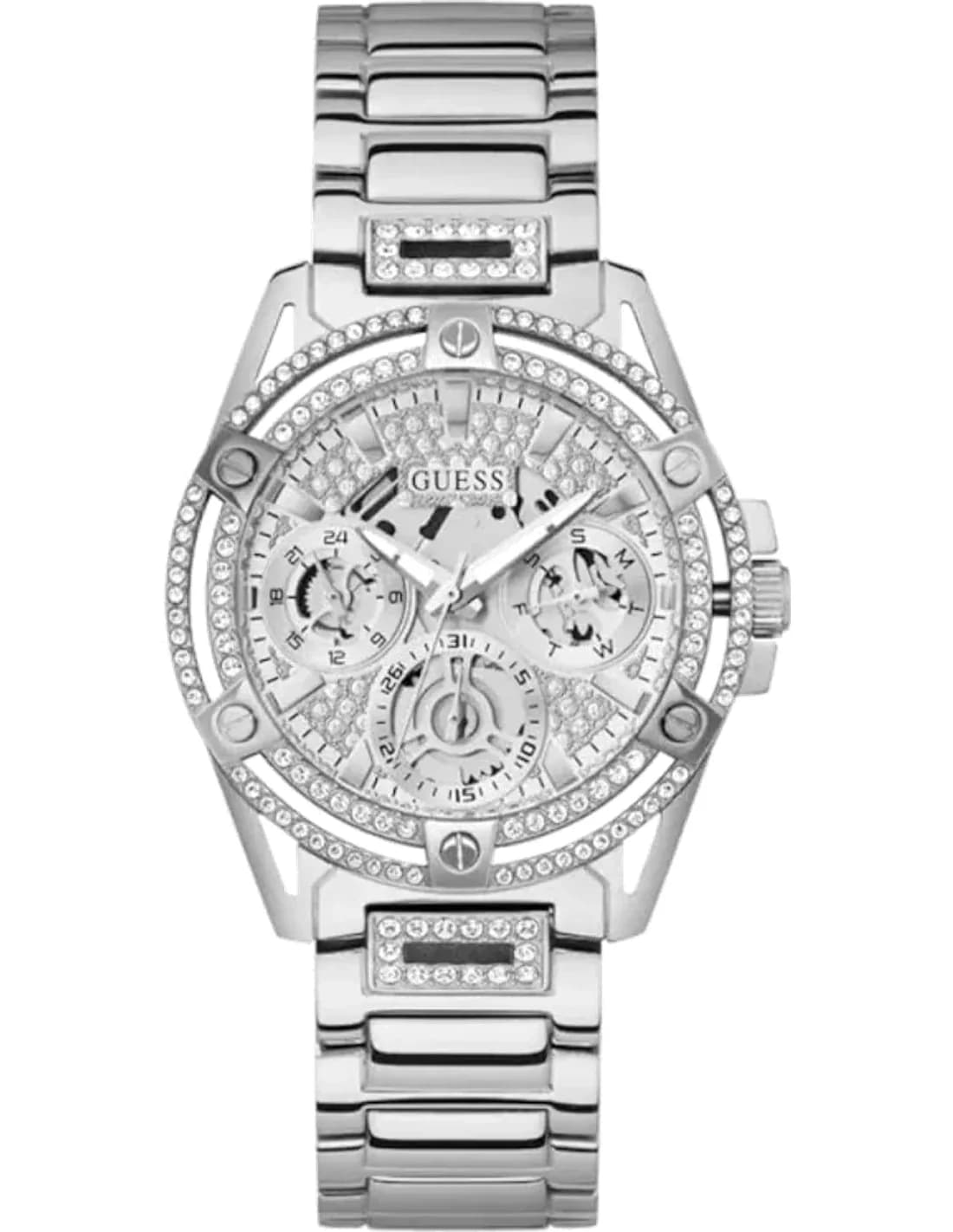 Guess GW0464L1 vue de côté, bracelet acier
