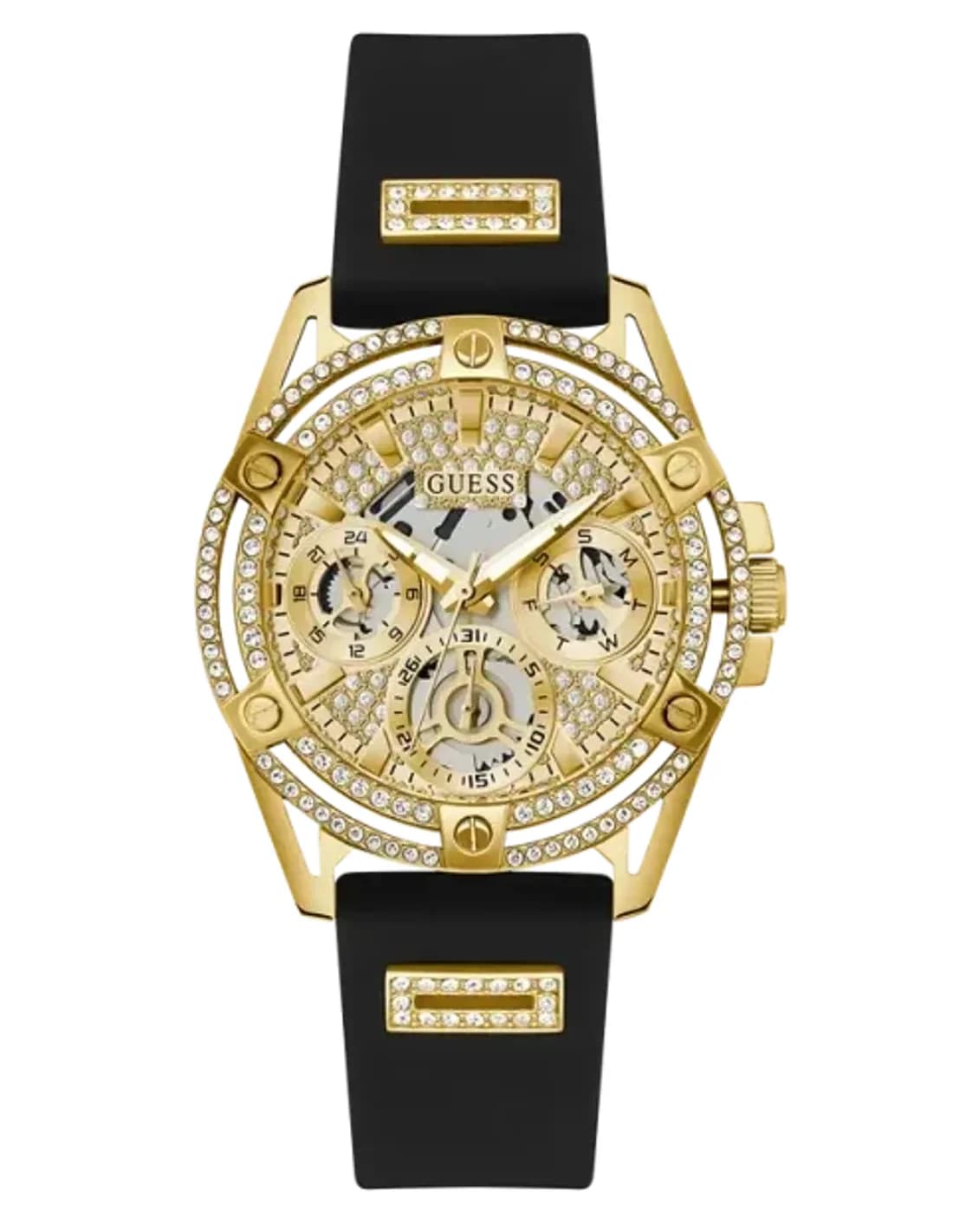Guess GW0536L3 vue de côté, bracelet silicone