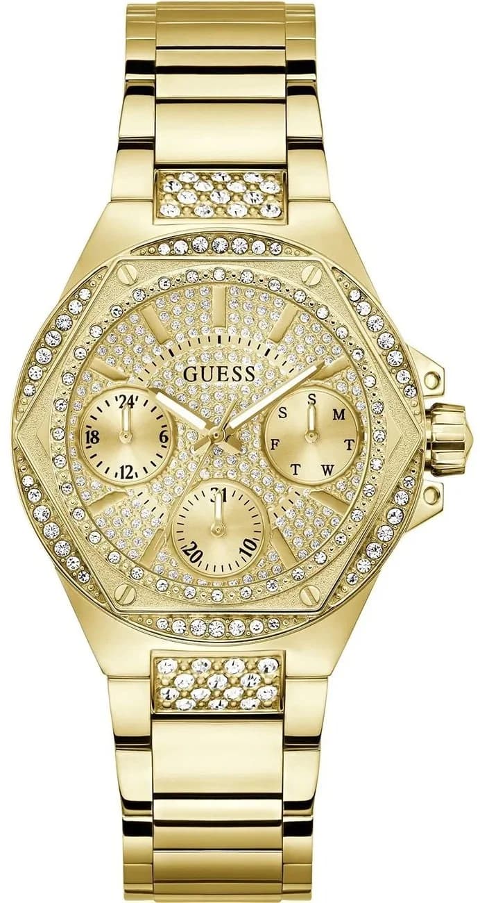 Guess GW0878L2 montre femme, au cadran or et bracelet acier