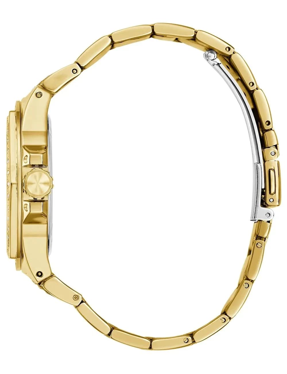 Gros plan sur le cadran or de la Guess GW0878L2