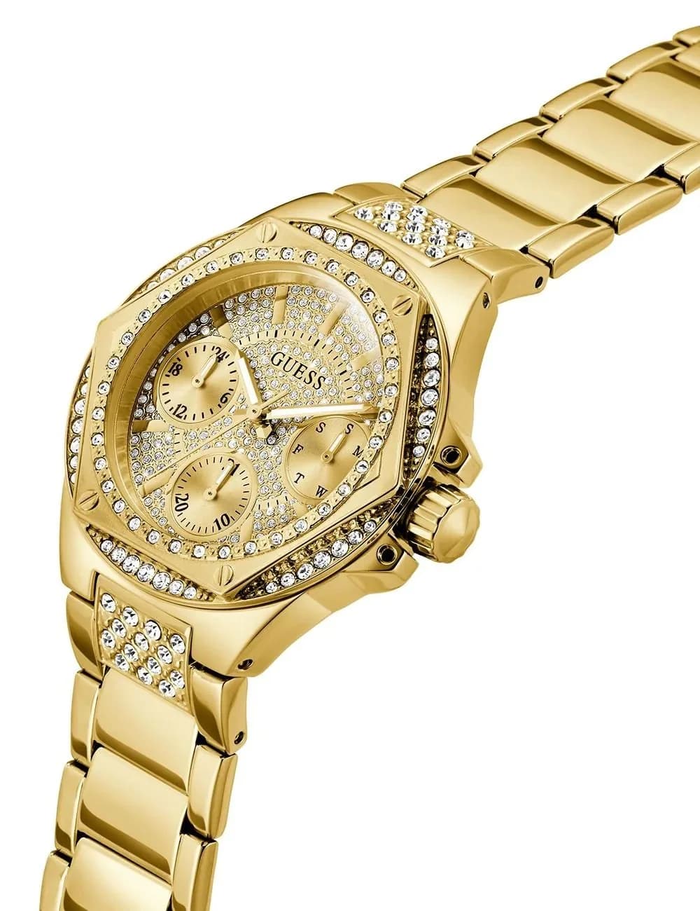 Guess GW0878L2 vue de côté, bracelet acier