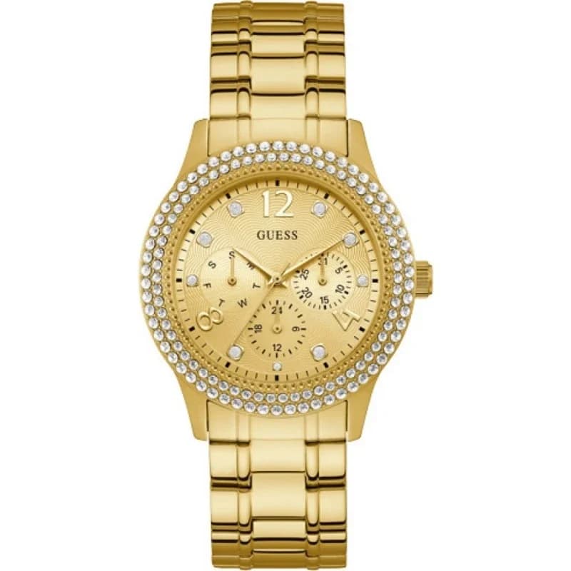 Guess GW1097L2 montre femme, au cadran champagne doré et bracelet acier