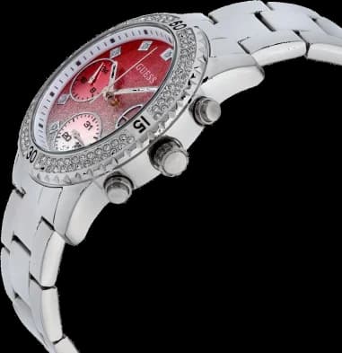 Guess W0774L7 côté fond de boîtier argent