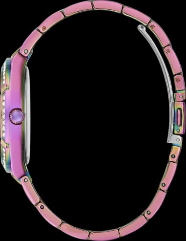 Gros plan sur le cadran argent de la Guess GW0033L6