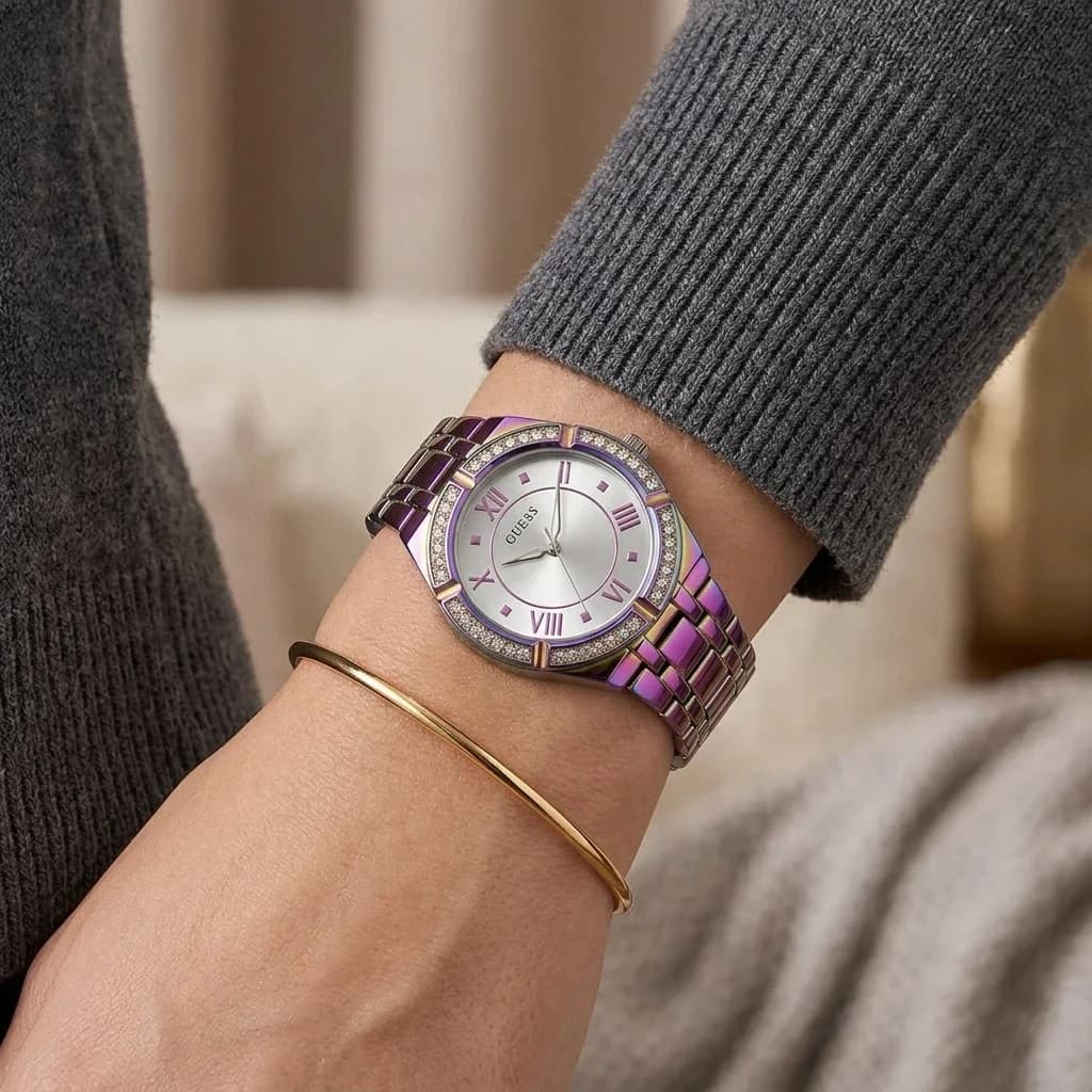 Montre Femme Guess Cosmo GW0033L6 Acier Arc-en-ciel et Cristaux vue 5