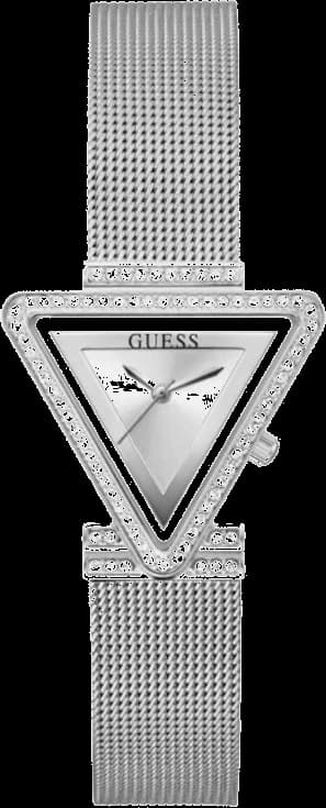 Guess GW0508L1 montre femme, cadran argent, bracelet acier argenté
