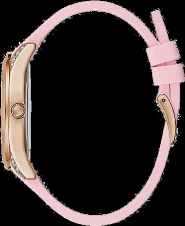 Guess GW0109L2 Rose Silicone Strap Rose Gold Case Women's Watch vue 3