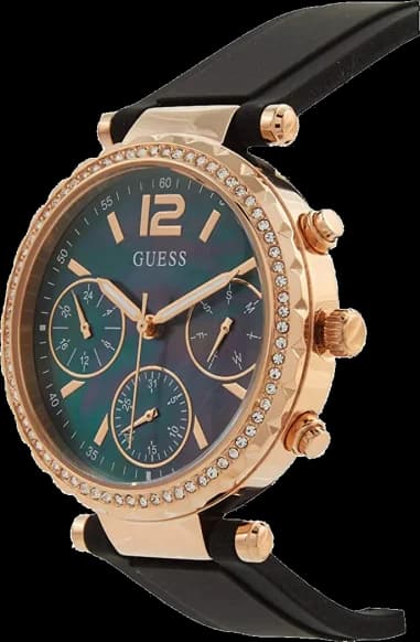 Gros plan sur le cadran nacre de la Guess GW0113L2