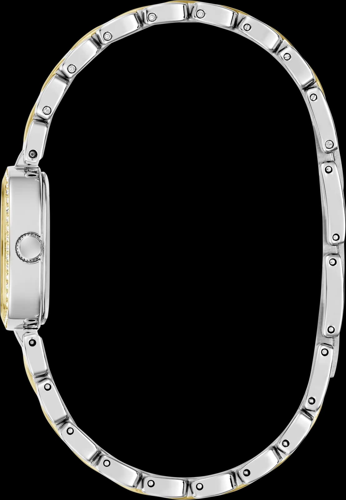 Montre Guess Hazel GW1018L3, vue de profil du boîtier 25 mm