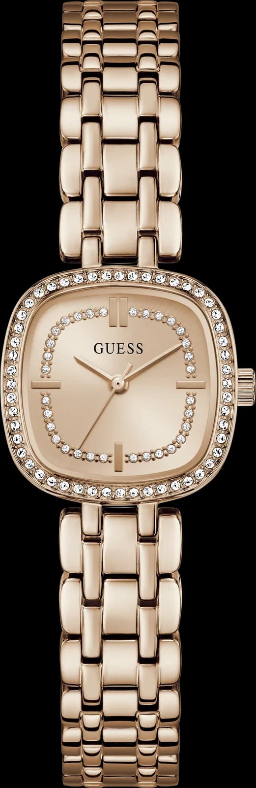 Montre Guess Hazel GW1018L4 femme cadran or rose, vue de face