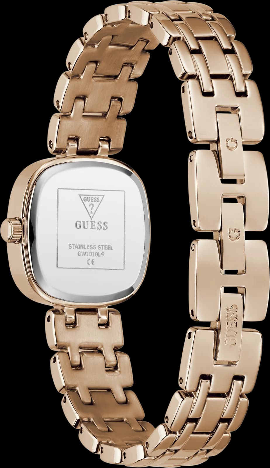 Montre Guess Hazel GW1018L4, fond du boîtier acier gravé