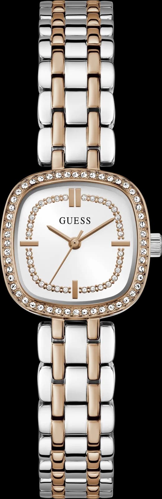Montre Guess Hazel GW1018L5 femme cadran argenté, vue de face