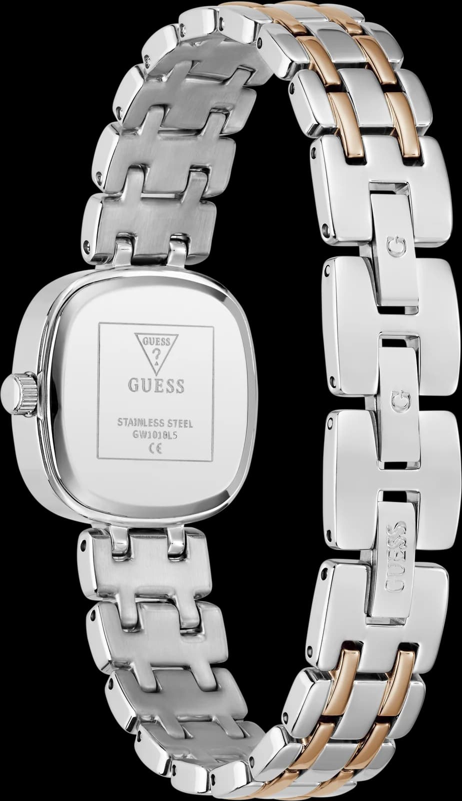 Montre Guess Hazel GW1018L5, fond du boîtier acier gravé