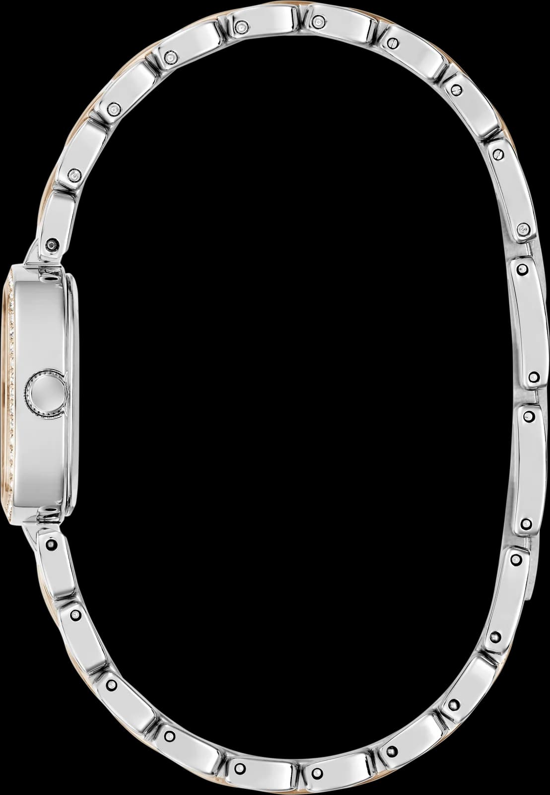 Montre Guess Hazel GW1018L5, vue de profil du boîtier 25 mm