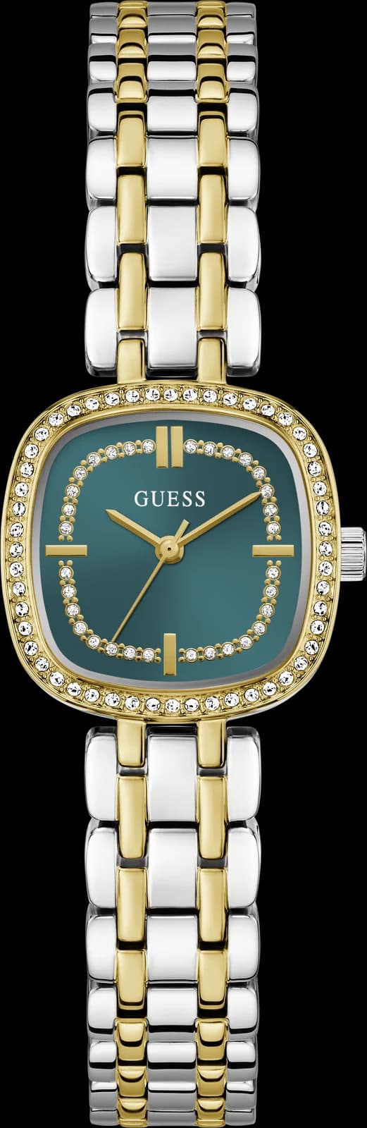 Montre Guess Hazel GW1018L6 femme cadran vert, vue de face