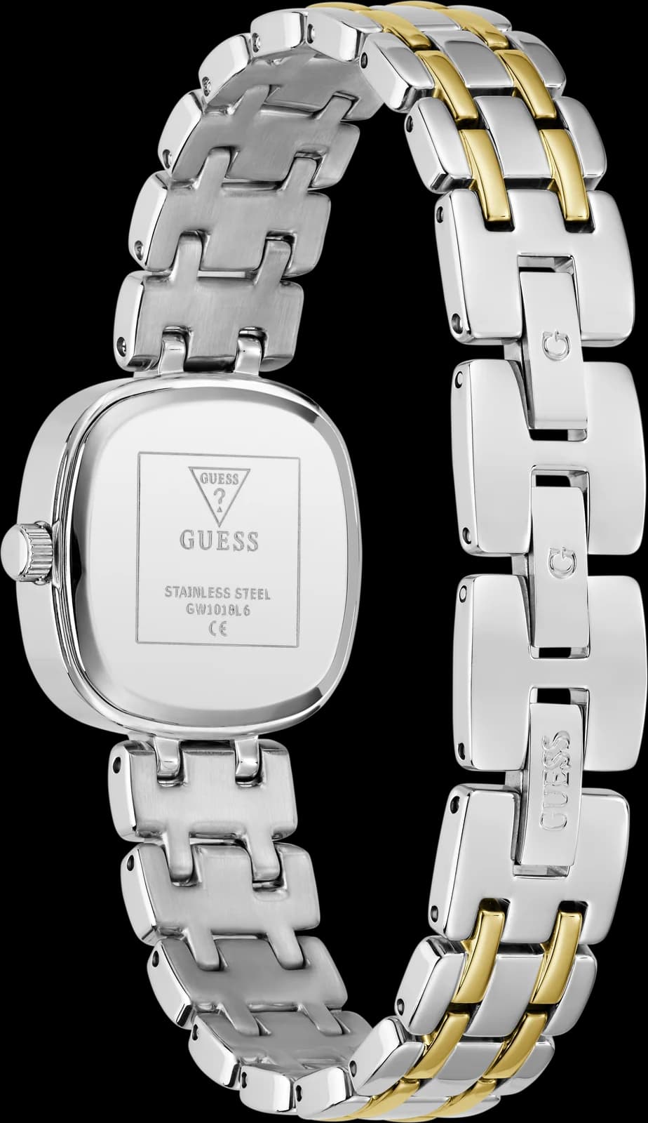 Montre Guess Hazel GW1018L6, fond du boîtier acier gravé