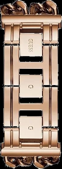 Gros plan sur le cadran or rose de la Guess W1117L3