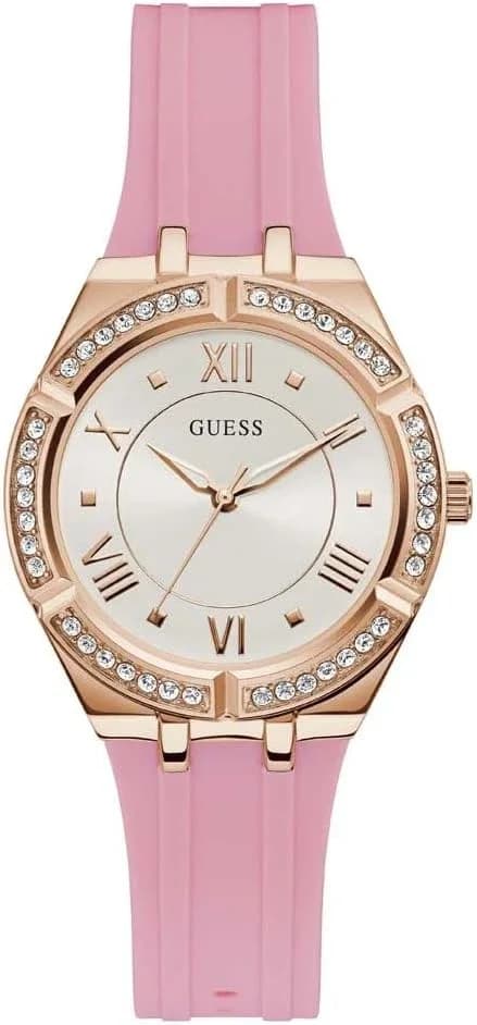 Guess GW0034L3 montre femme, cadran blanc, bracelet silicone