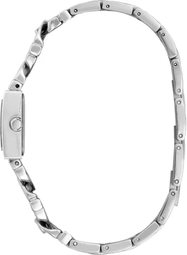 Gros plan sur le cadran argent de la Guess GW0603L1