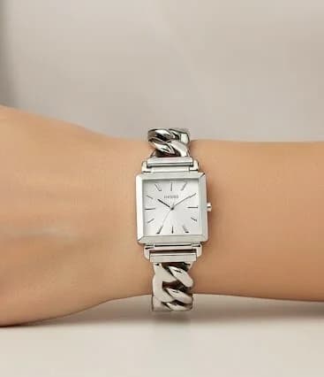 Guess W1029L1 côté fond de boîtier argent