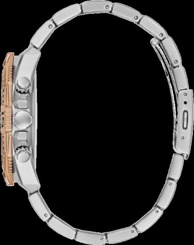 Gros plan sur le cadran bleu de la Guess GW0056G5