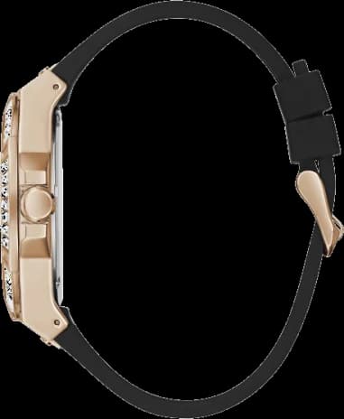 Gros plan sur le cadran noir de la Guess GW0208G4