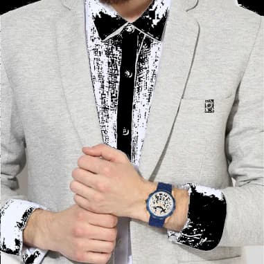 Montre Guess W0864G5 en Acier avec Cadran et Bracelet Silicone Bleu vue 3