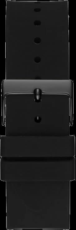 Gros plan sur le cadran noir de la Guess W1132G3