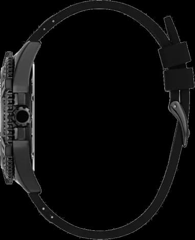Montre Homme Guess Frontier W1132G3 bracelet noir en silicone cadran multifonction vue 4