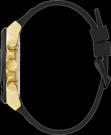 Gros plan sur le cadran noir de la Guess GW0263G1