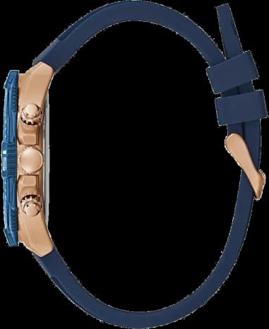 Gros plan sur le cadran bleu de la Guess GW0211G4