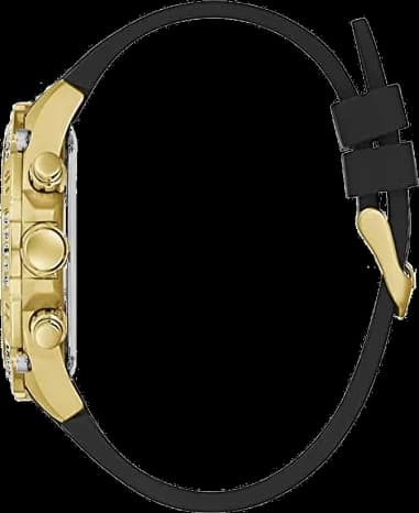 Gros plan sur le cadran noir de la Guess GW0333G2