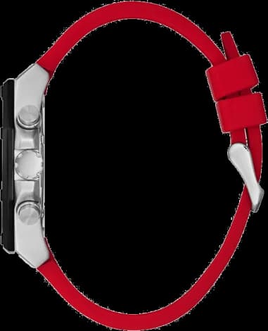 Gros plan sur le cadran noir de la Guess GW0263G3