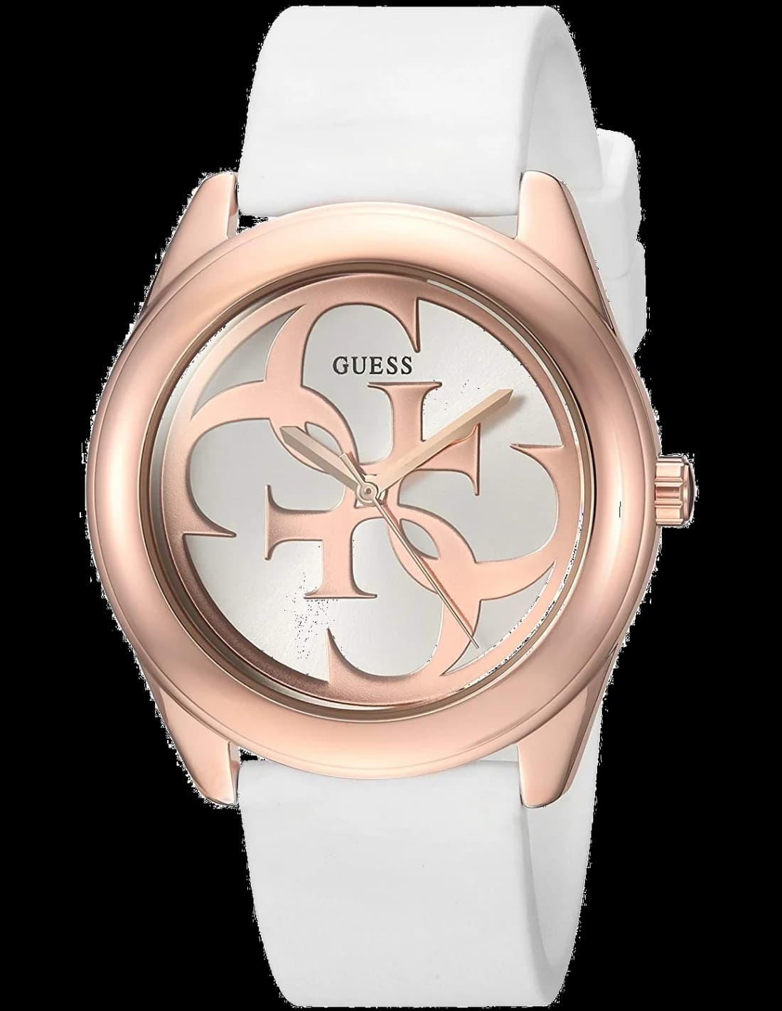 Guess W0911L5 vue de côté, bracelet silicone