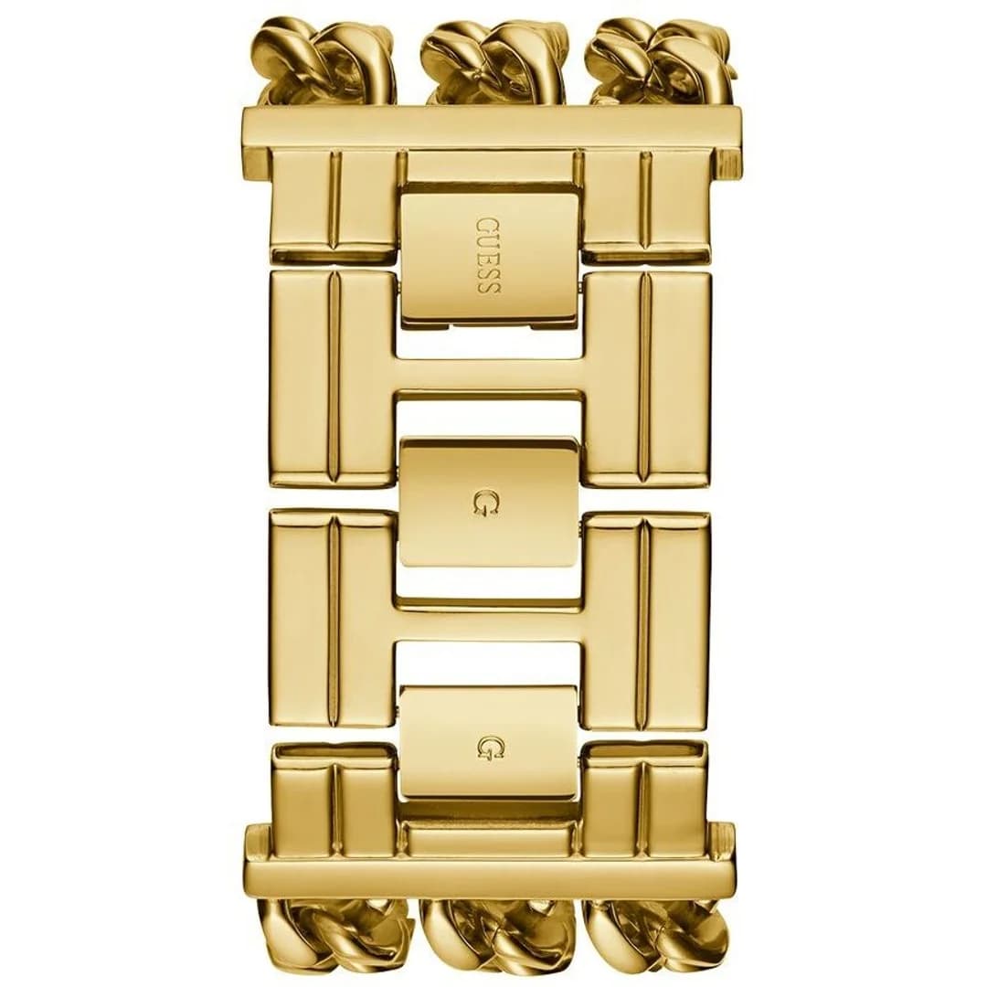 Gros plan sur le cadran or de la Guess W1274L2