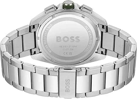 Gros plan sur le cadran vert de la Hugo Boss 1513951